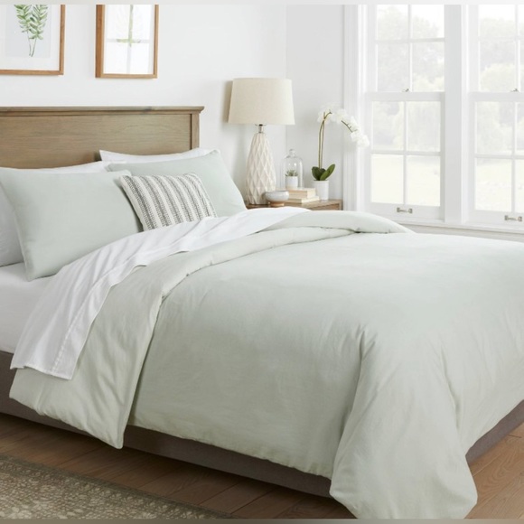 Threshold Bedding Nwt Fullqueen Threshold Washed Cotton Sateen